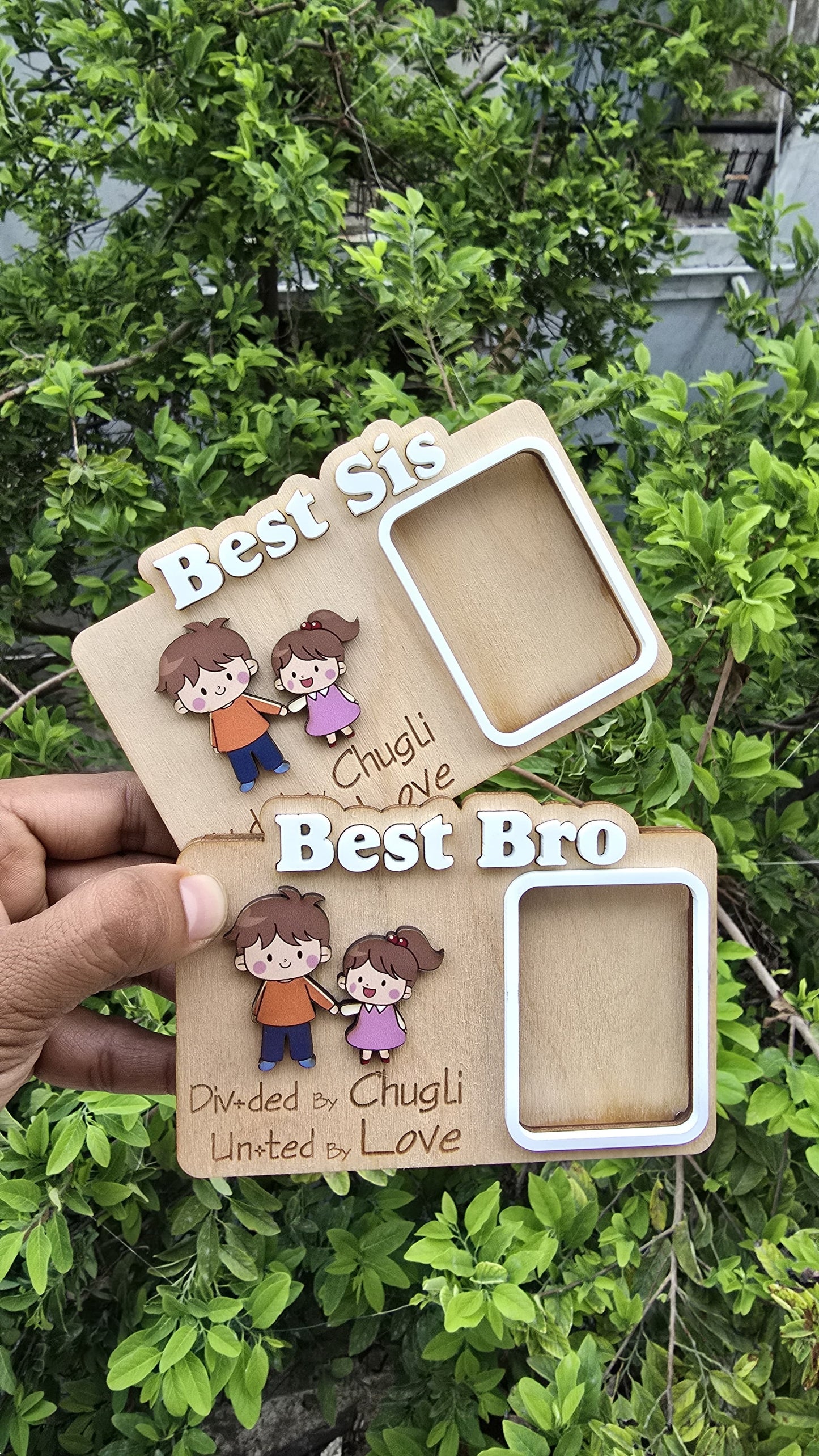 Bond Beyond Words – Brother & Sister Fridge Magnet | Cute Photo Keepsake