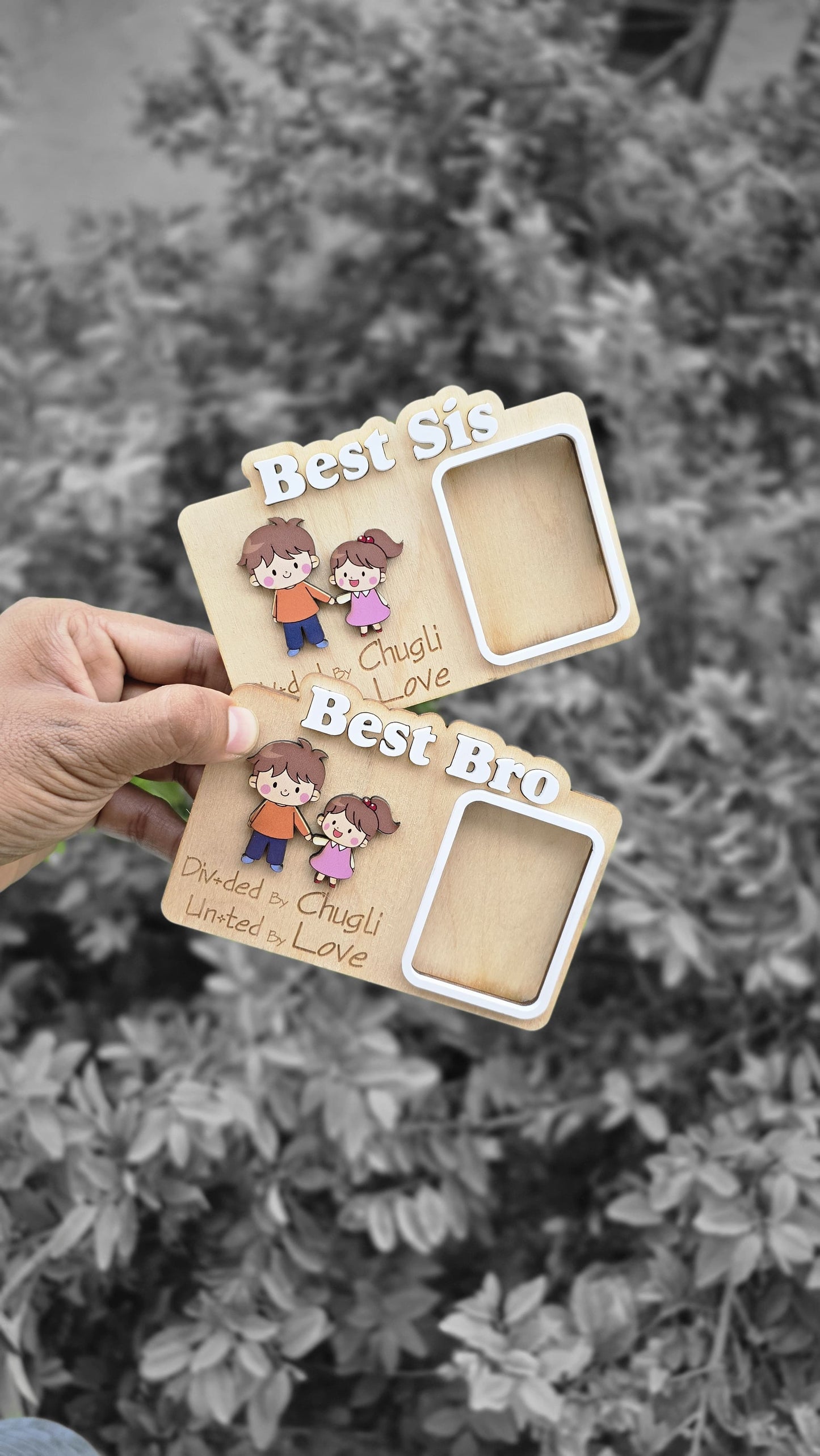 Bond Beyond Words – Brother & Sister Fridge Magnet | Cute Photo Keepsake