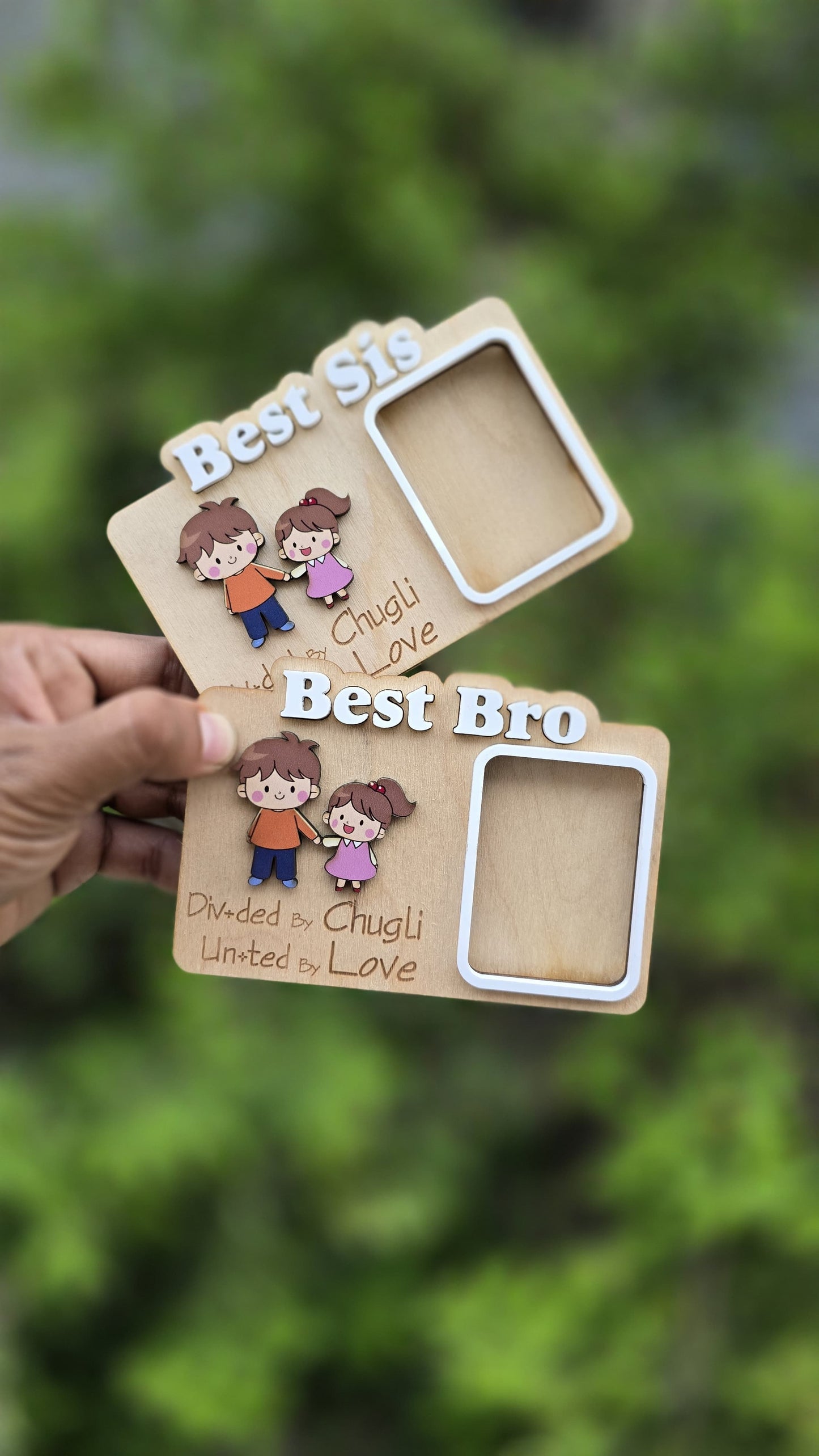 Bond Beyond Words – Brother & Sister Fridge Magnet | Cute Photo Keepsake