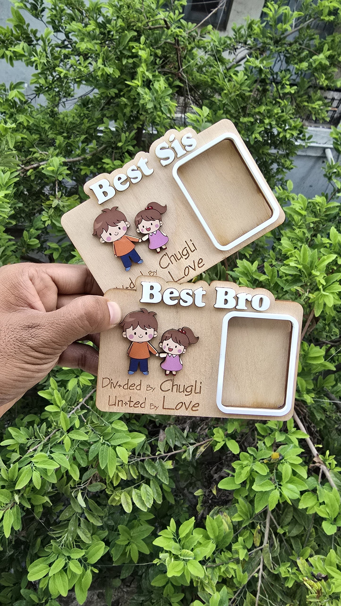 Bond Beyond Words – Brother & Sister Fridge Magnet | Cute Photo Keepsake