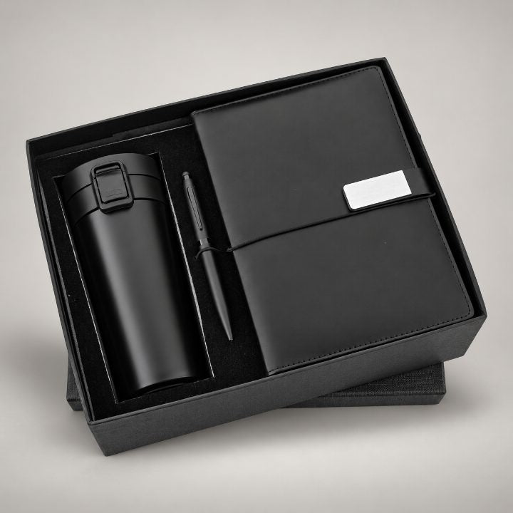 Diary, Pen & Flask Corporate Gift Set - GS288