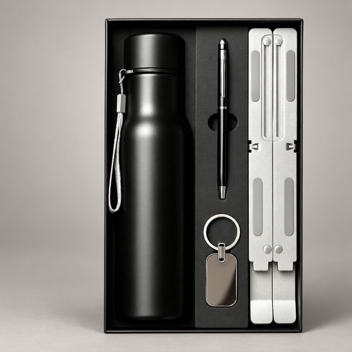Bottle, Laptop Stand, Pen, Keychain Corporate Gift Set - GS354