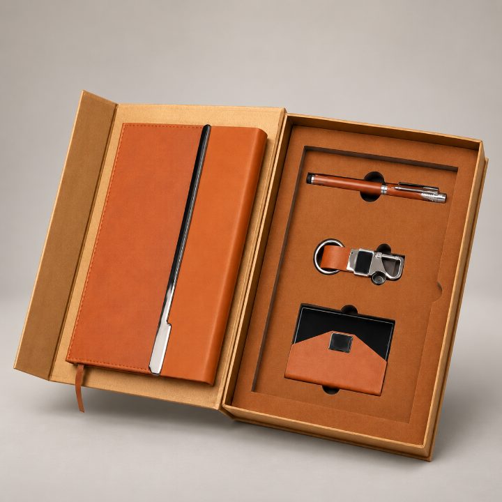 Pen, Diary, Keychain & Cardholder Corporate Gift Set - GS388