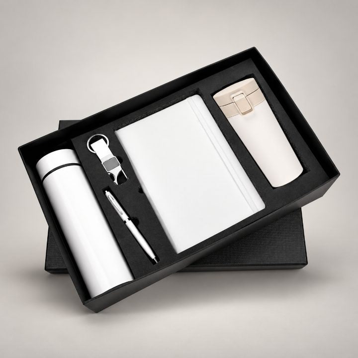 Diary, Pen, Temperature Bottle, Keychain, & Vacuum Coffee Mug Corporate Gift Set - GS211