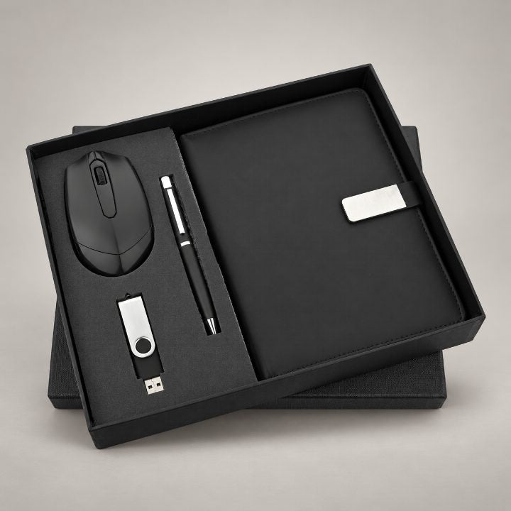Wireless Mouse, 16 GB Pendrive, Notebook, Metal Pen Corporate Gift Set - GS262