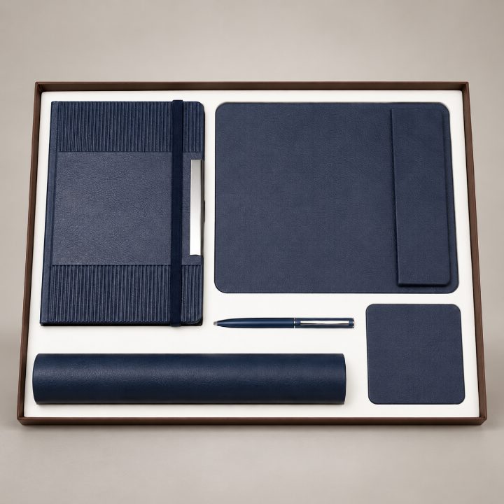 Diary, Pen, Coasters, Mousepad, & Deskmat Corporate Gift Set - GS398