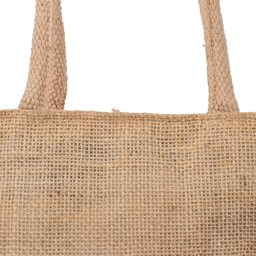 10x11x5 inch Natural Jute Bag – With Zip — view 4