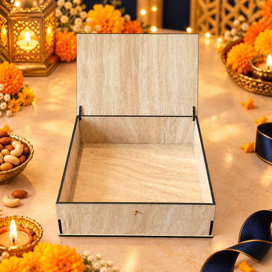 Prelam MDF Box – 10x10x3 Inch – secondary view in Diwali setting