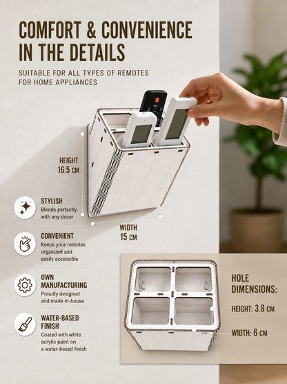 4 Compartment Remote Organizer
