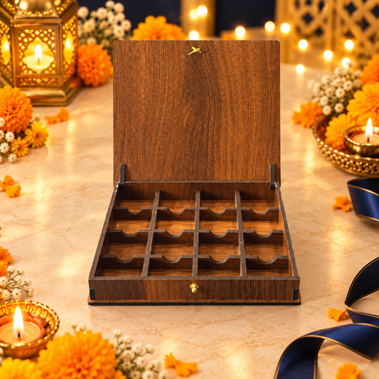 16 Cavity Prelam MDF Diwali Box – secondary view in Diwali setting