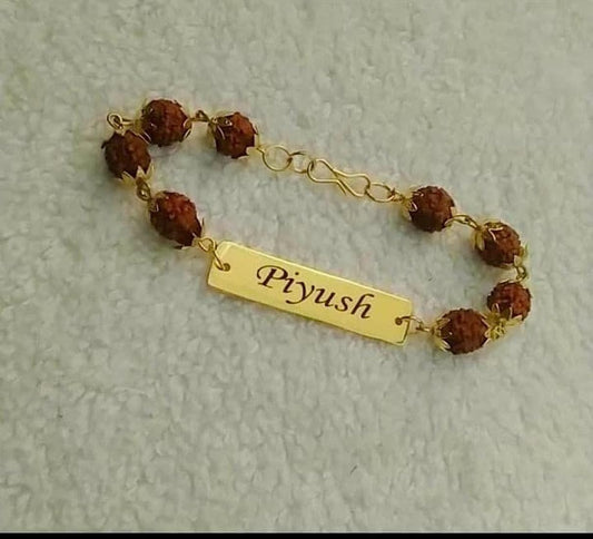 Personalized Rudraksha Beads Rakhi