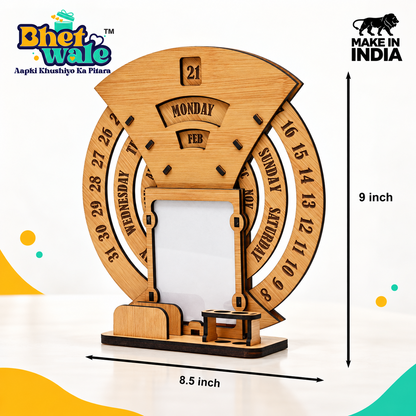 Samay Nexus Premium Lifetime Calendar with Photo Frame and Desk Organizer - Dimensions