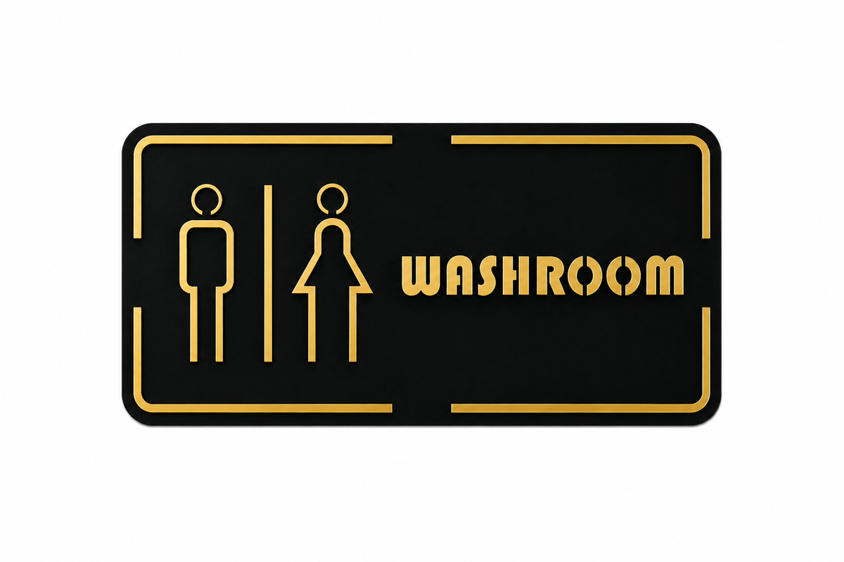 Washroom Sign Board