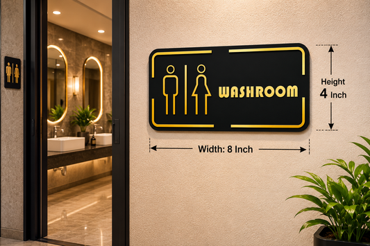 Washroom Sign Board
