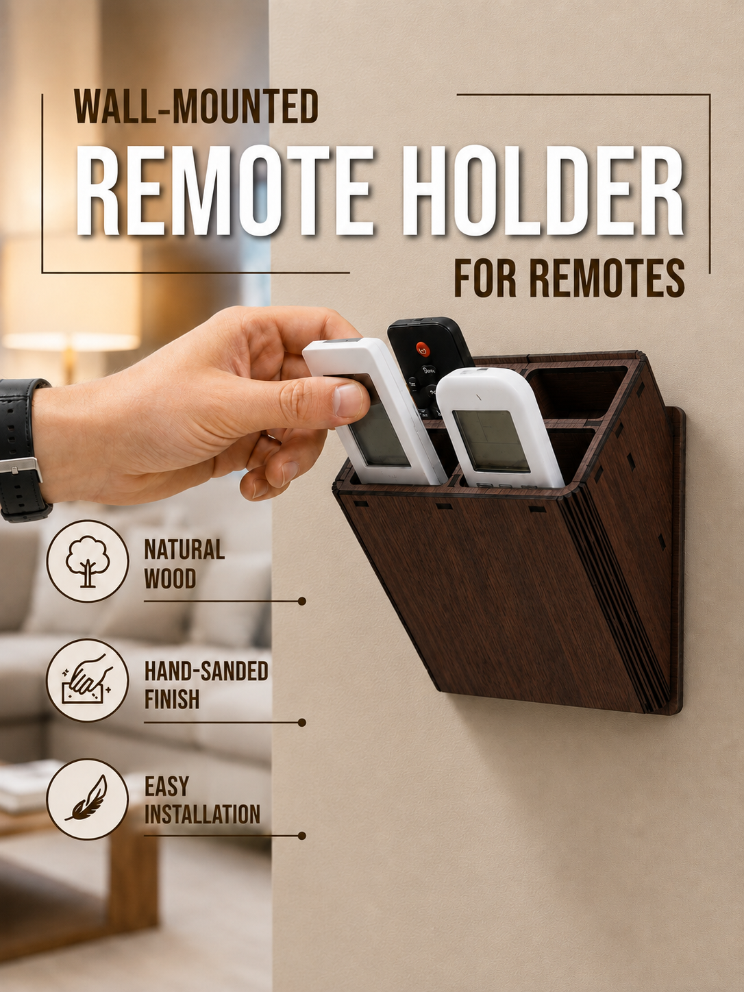 4 Compartment Remote Organizer