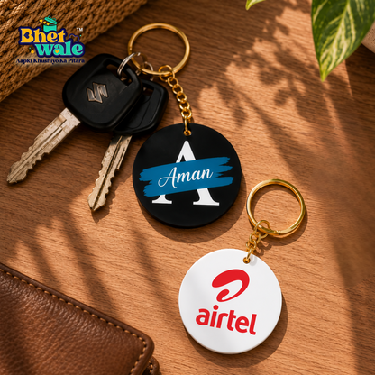 Custom Wooden Keychain - Personalised Keyring