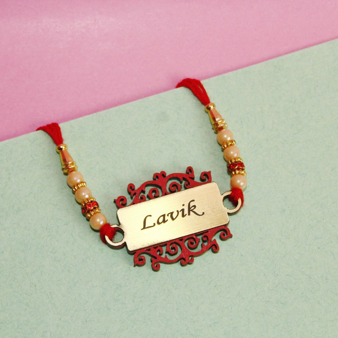 Decorative Personalized Name Rakhi – Bhetwale