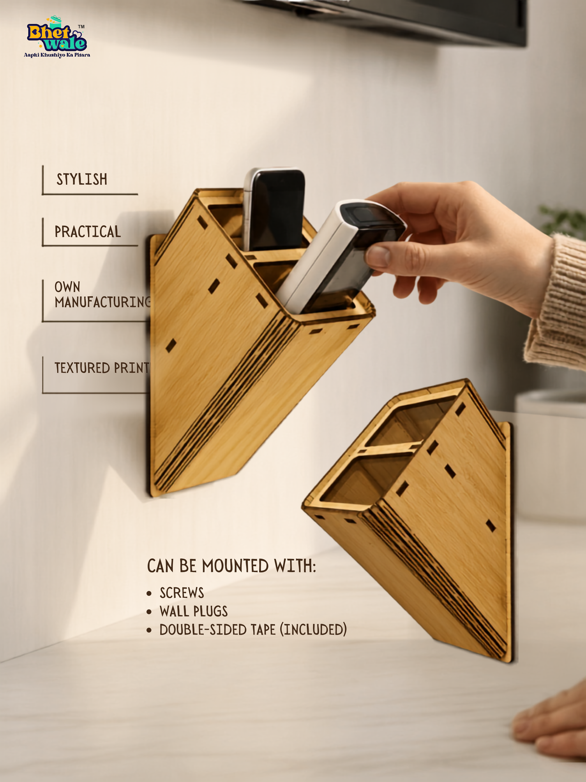 2 Compartment Remote Organizer