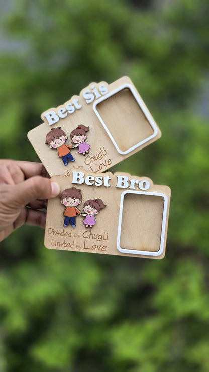 Bond Beyond Words – Brother & Sister Fridge Magnet | Cute Photo Keepsake