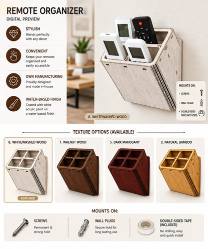 4 Compartment Remote Organizer