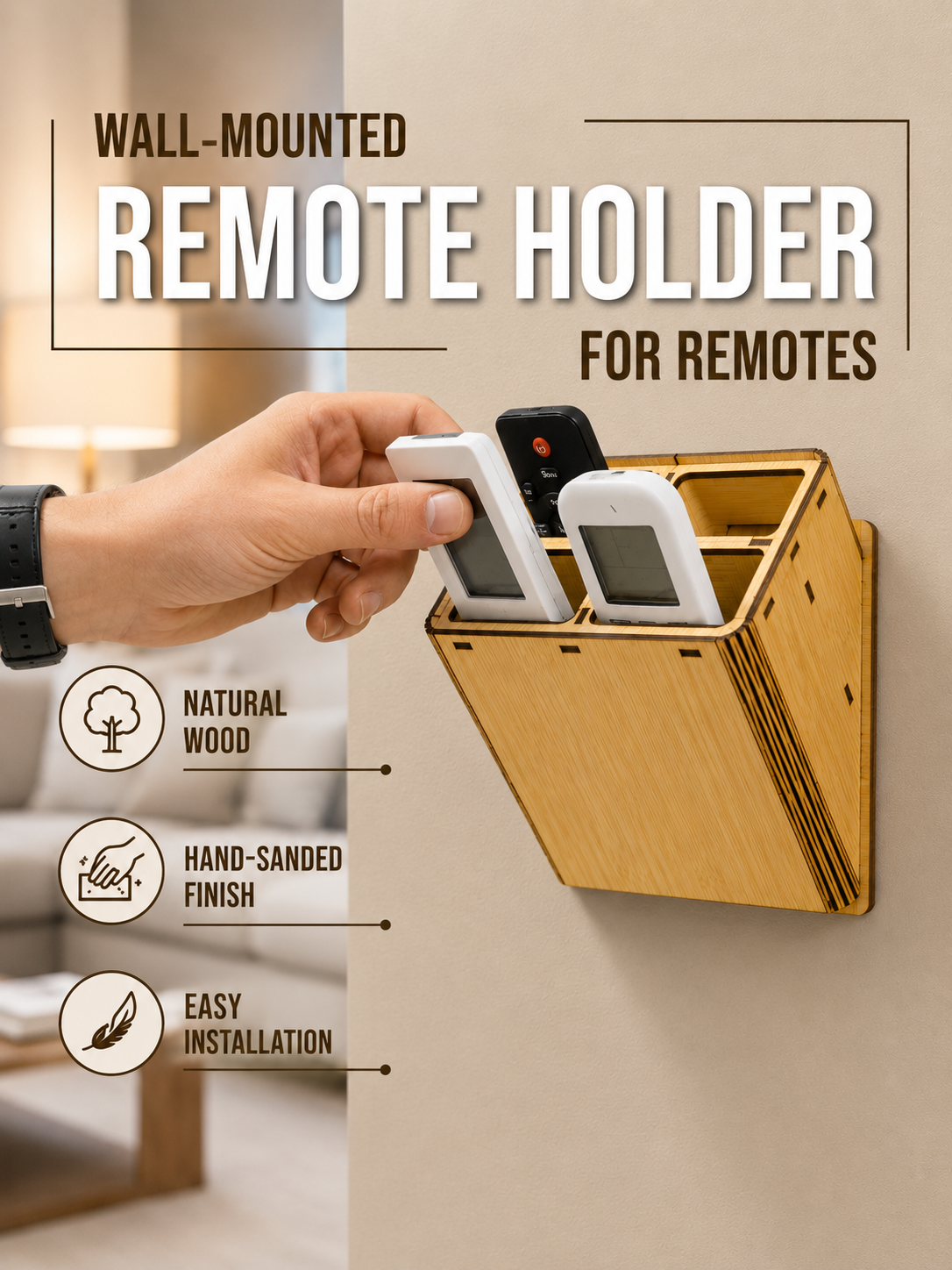 4 Compartment Remote Organizer