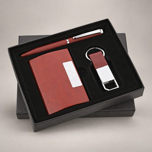 Pen, Keychain & Cardholder Corporate Gift Set - GS126