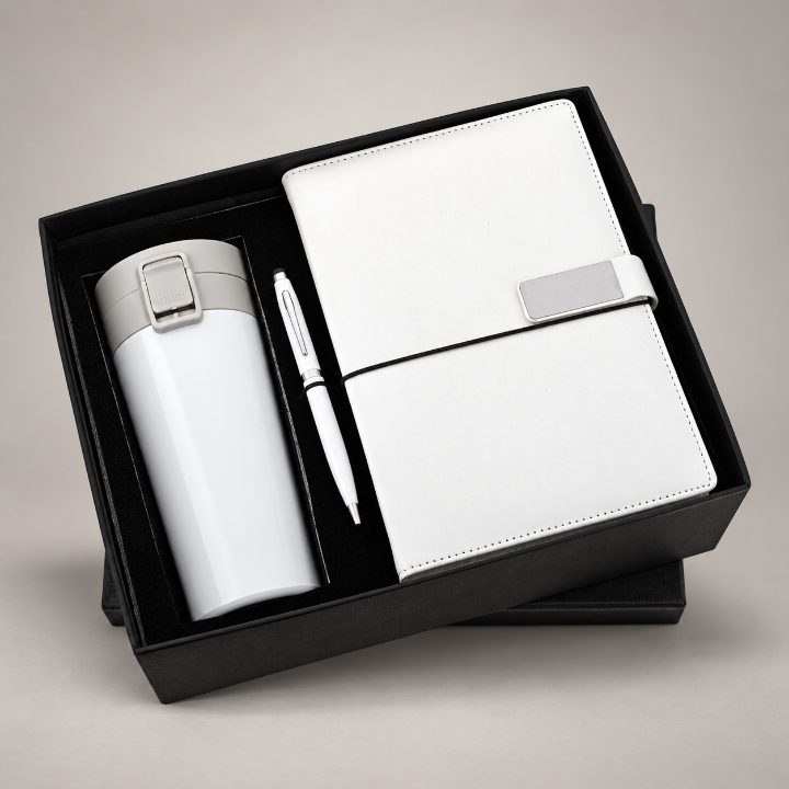 Diary, Pen & Flask Corporate Gift Set - GS289
