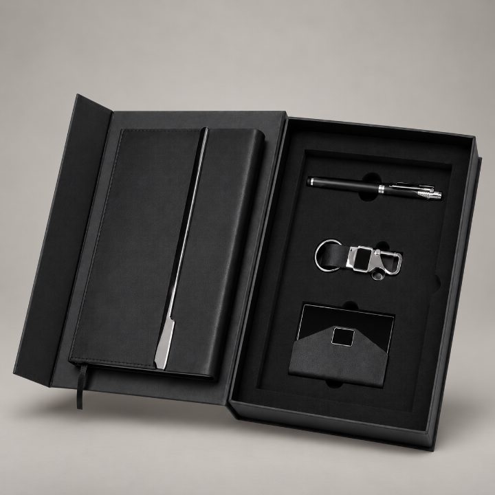 Pen, Diary, Keychain & Cardholder Corporate Gift Set - GS389