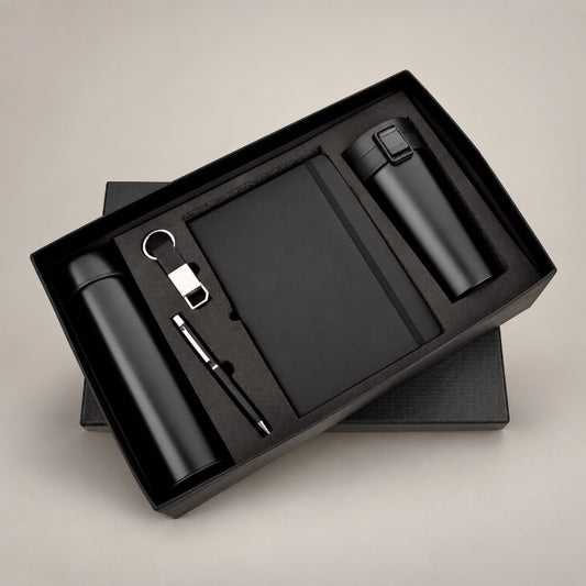 Diary, Pen, Temperature Bottle, Keychain, & Vacuum Coffee Mug Corporate Gift Set - GS208