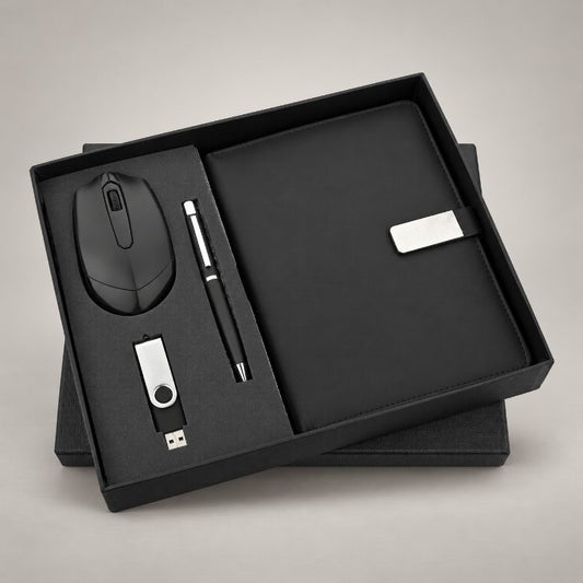 Wireless Mouse, 16 GB Pendrive, Notebook, Metal Pen Corporate Gift Set - GS262