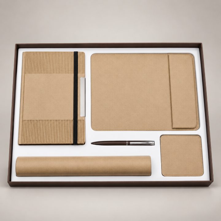 Diary, Pen, Coasters, Mousepad, & Deskmat Corporate Gift Set - GS397