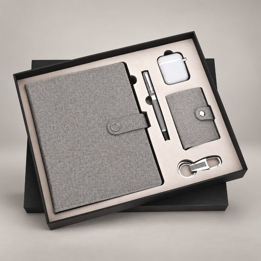 Diary, Pen, Keychain, Cardholder & Earpods Corporate Gift Set - GS335