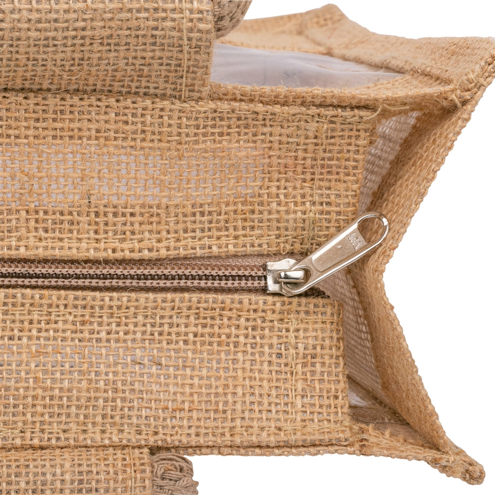 10x8x5 inch Window Jute Hamper Bag – With Zip — view 5
