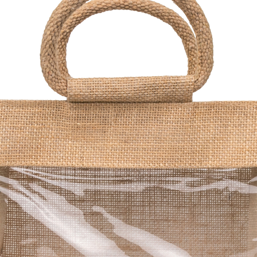 10x8x5 inch Window Jute Hamper Bag – With Zip — view 6