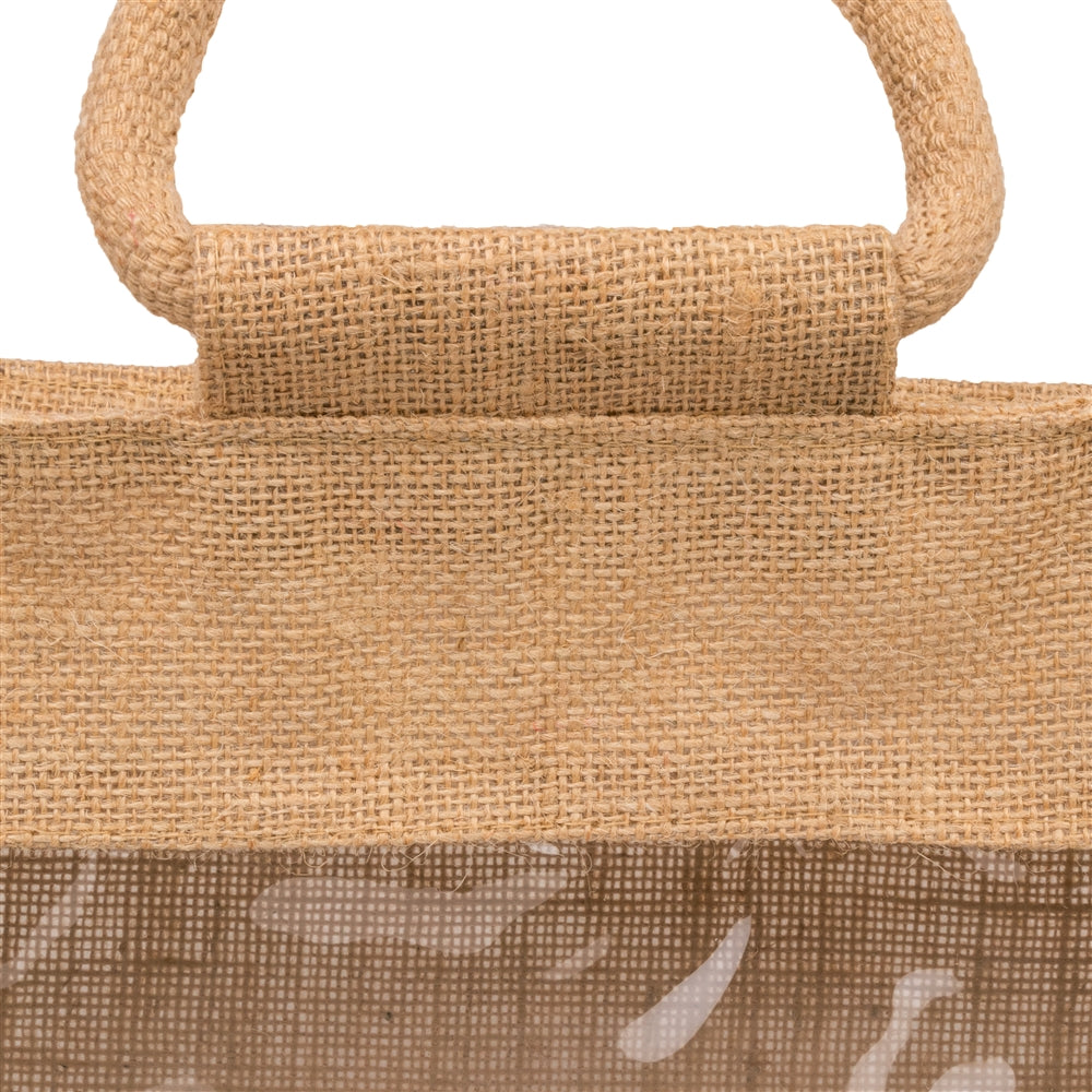 12x10x5 inch Window Jute Hamper Bag – With Zip — view 5