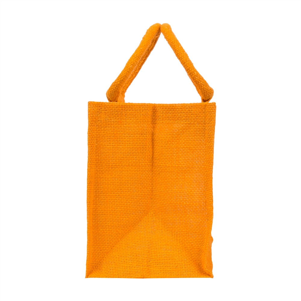 10x8x6 inch Window Jute Hamper Bag – With Zip, Mustard — view 4