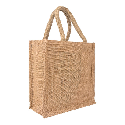 9x9x4 inch Natural Jute Bag – Without Zip — view 1