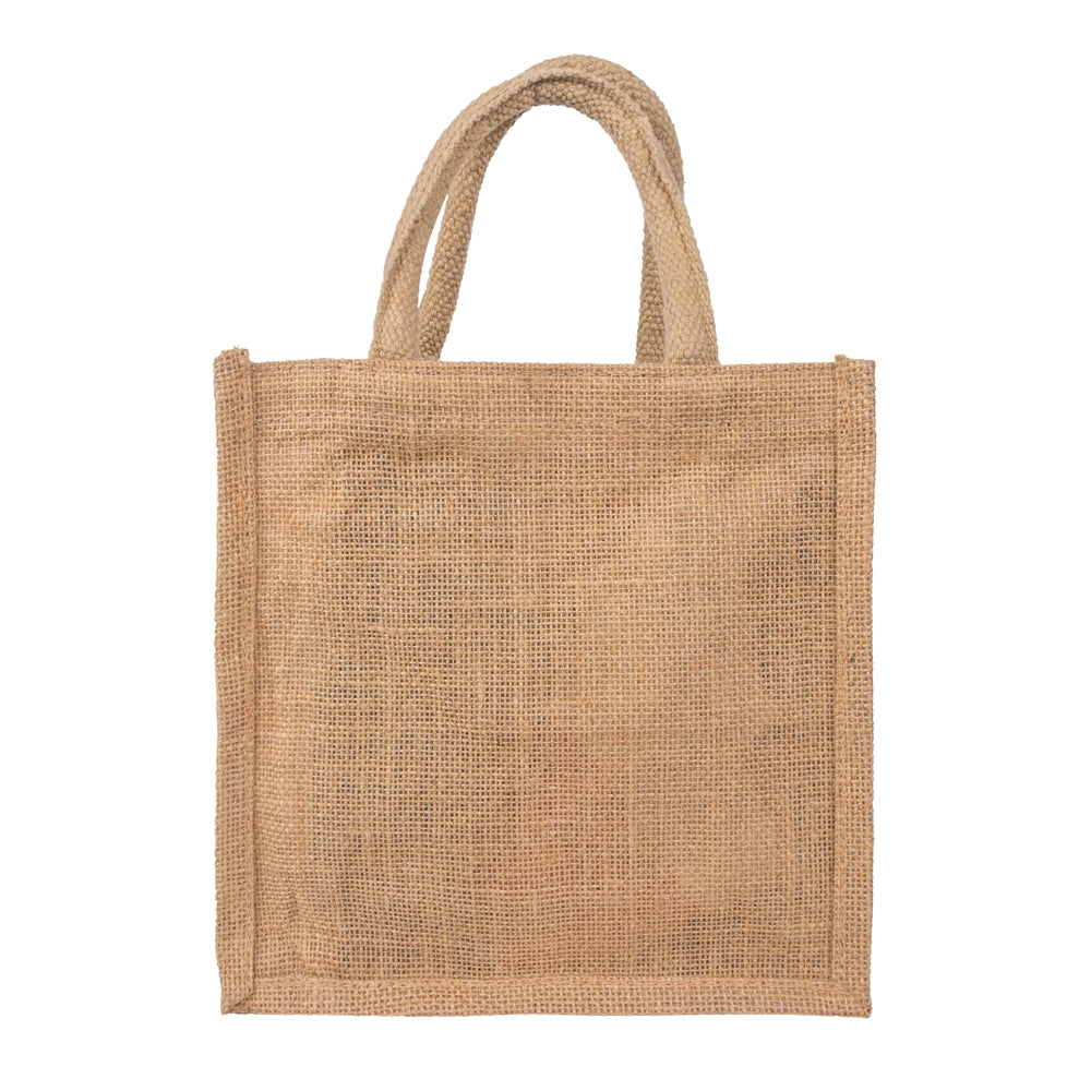 9x9x4 inch Natural Jute Bag – Without Zip — view 2