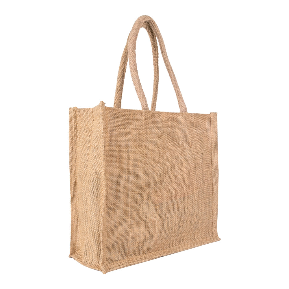12x12x5 inch Natural Jute Bag – With Zip — view 1