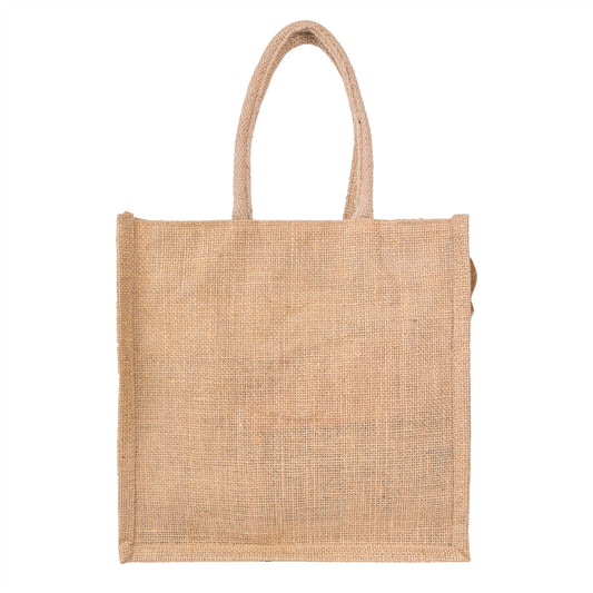 12x12x5 inch Natural Jute Bag – With Zip — view 2