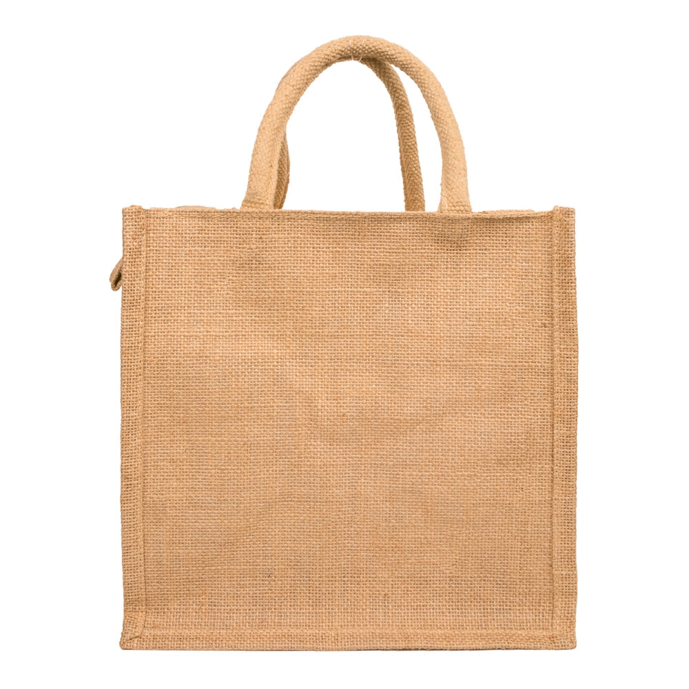 11x11x8 inch Window Jute Hamper Bag – With Zip — view 3