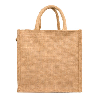11x11x8 inch Window Jute Hamper Bag – With Zip — view 3