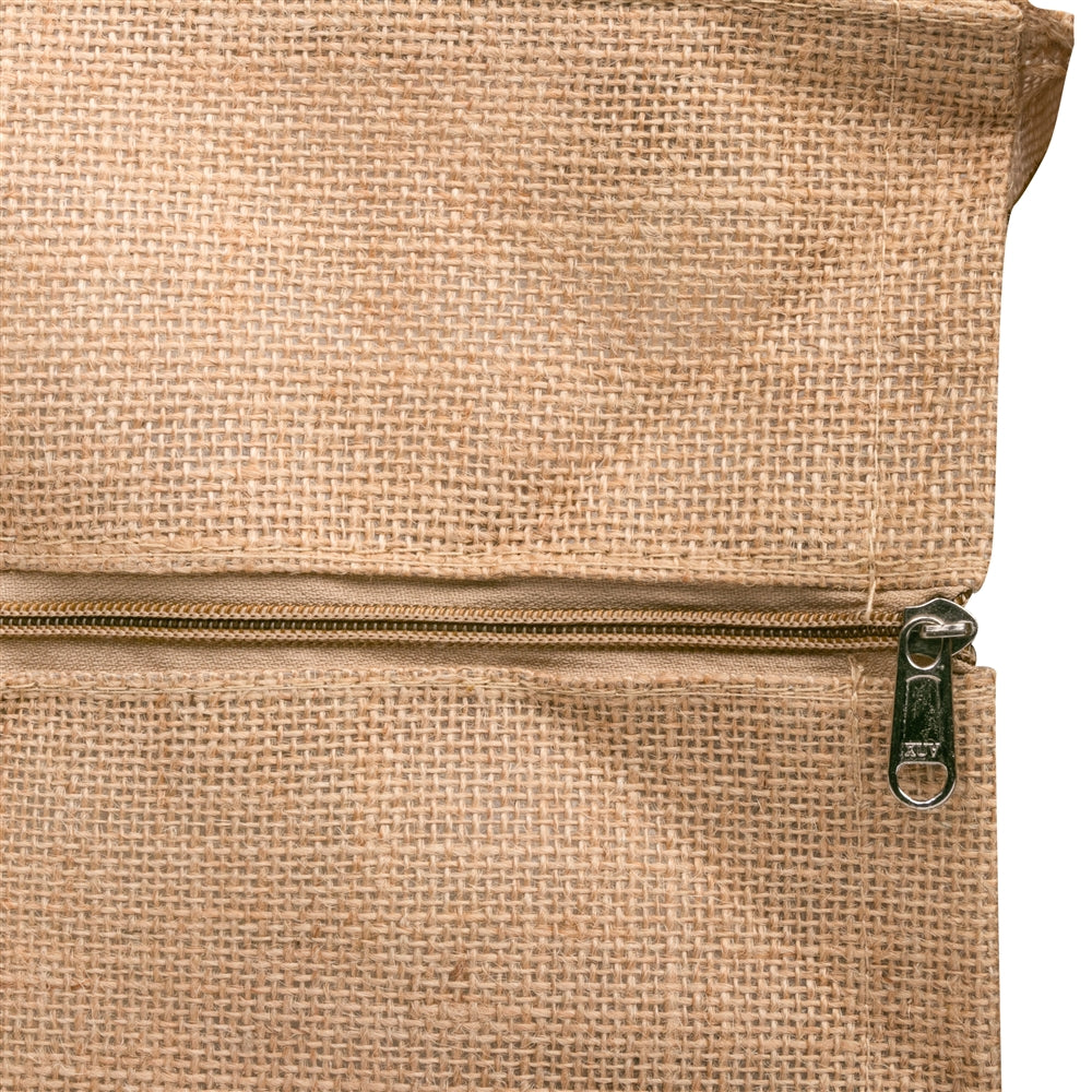 11x11x8 inch Window Jute Hamper Bag – With Zip — view 6