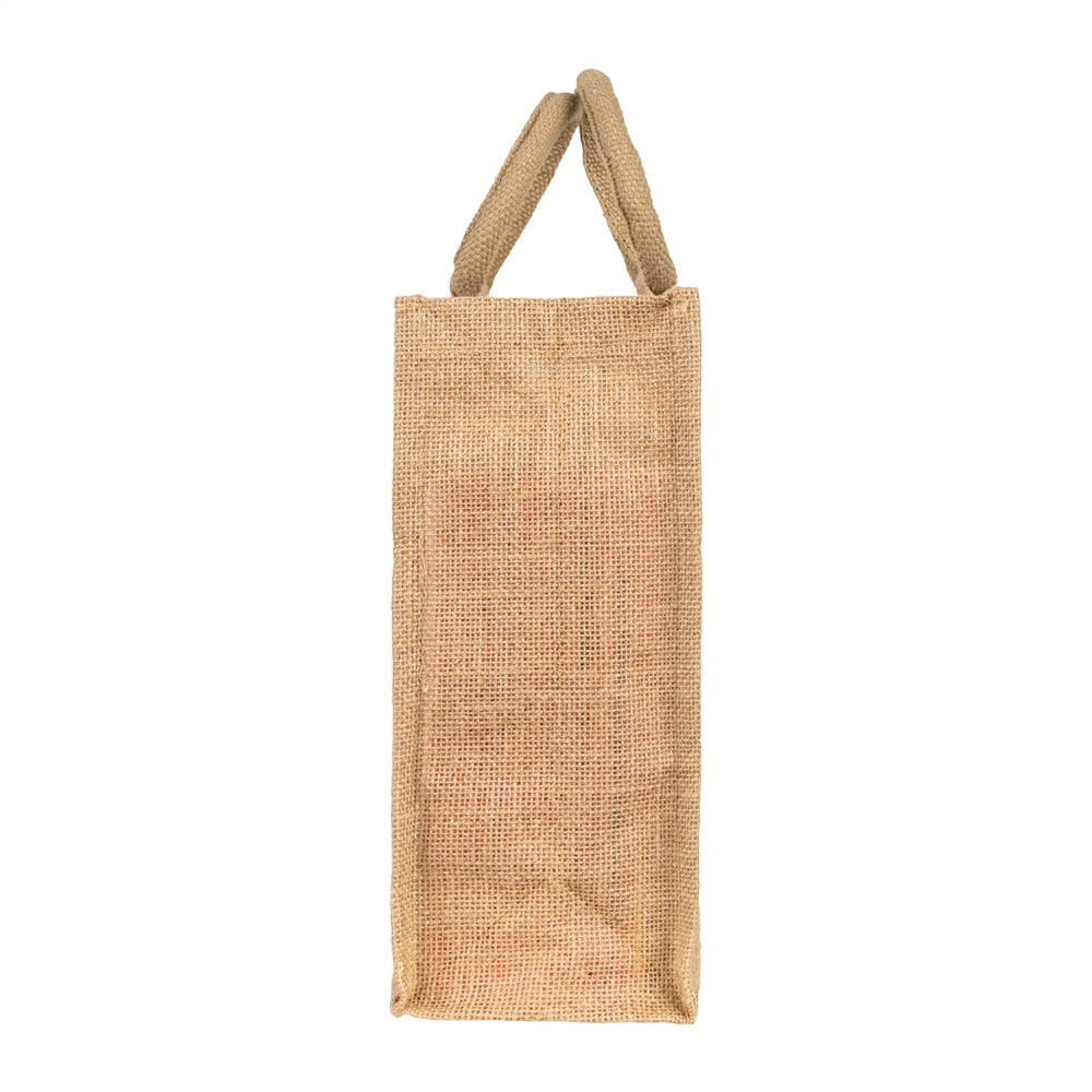 14x12x5 inch Window Jute Hamper Bag – With Zip — view 4