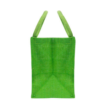 10x8x6 inch Window Jute Hamper Bag – With Zip, Green — view 4