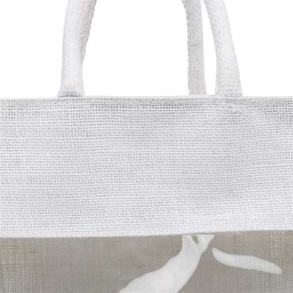 11x11x8 inch Window Jute Hamper Bag – With Zip, Super White — view 4