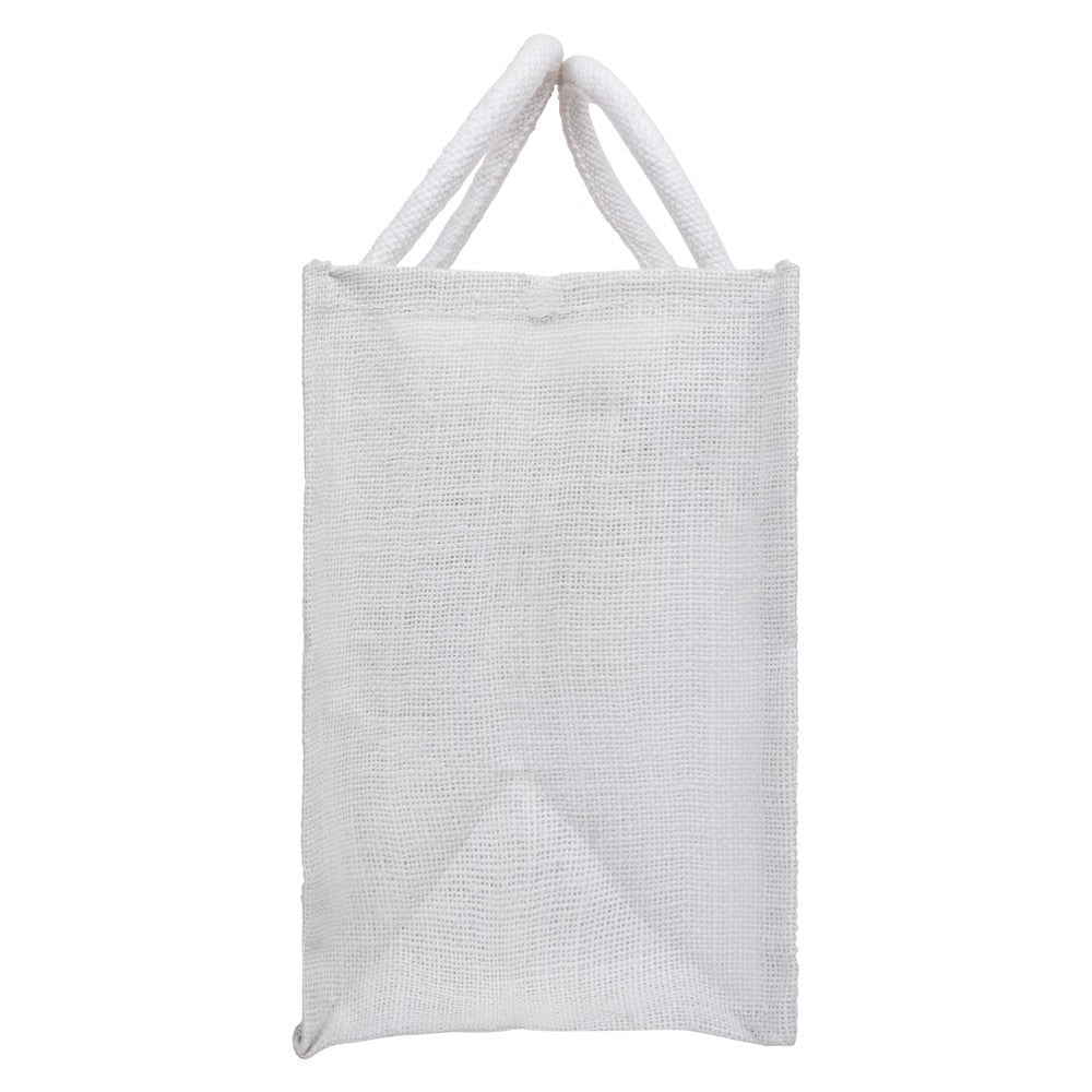 11x11x8 inch Window Jute Hamper Bag – With Zip, Super White — view 6