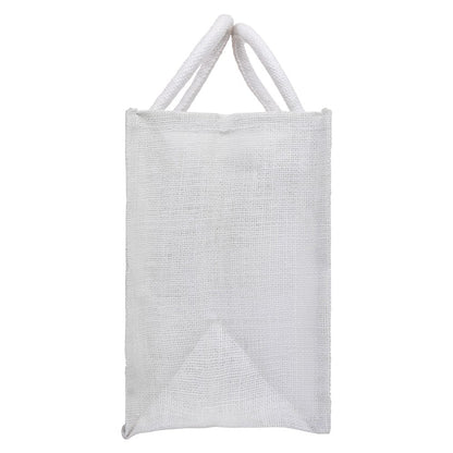 11x11x8 inch Window Jute Hamper Bag – With Zip, Super White — view 6