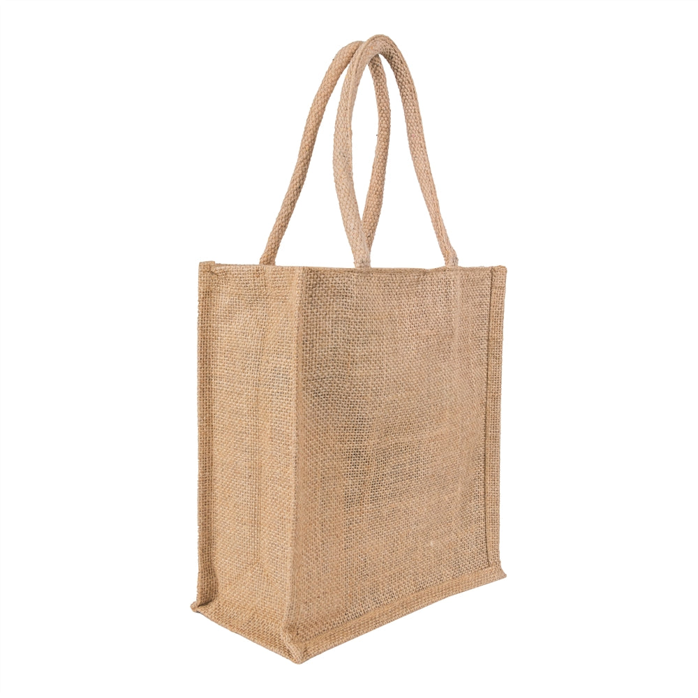 10x11x5 inch Natural Jute Bag – With Zip — view 1