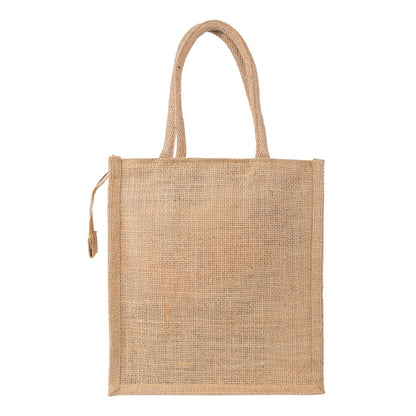 10x11x5 inch Natural Jute Bag – With Zip — view 2